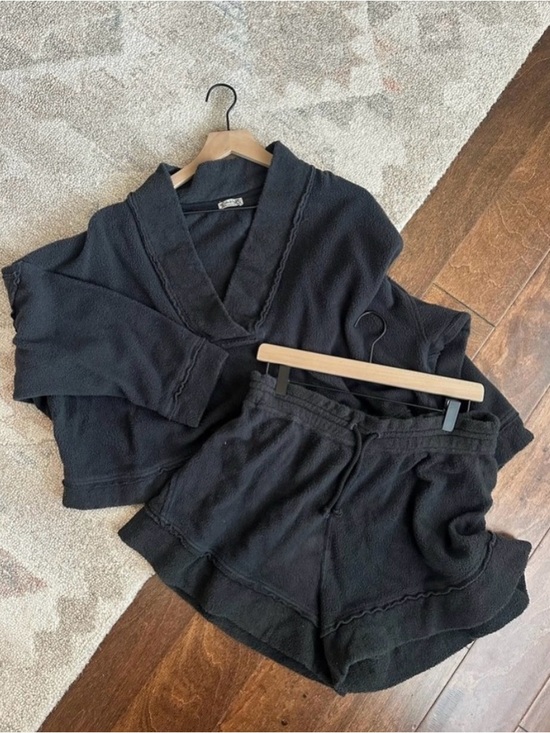 Free People Pants - NWOT- Black Women's Lounge Shorts - Cozy Set